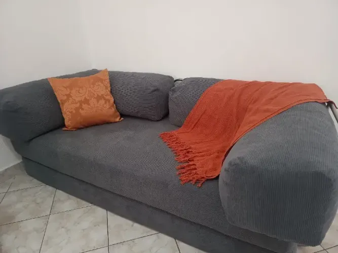 Sofá na caixa sofá cama bloom cinza