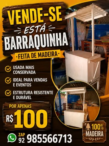 Vende se está barraquinha pra fazer vendas