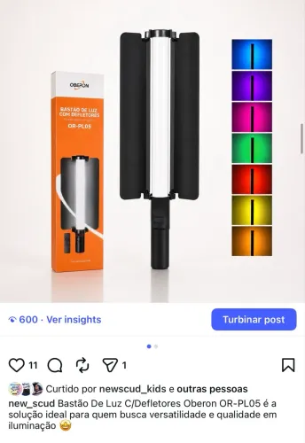  BASTÃO DE LED COM DEFLETOR Oberon OR-PL05