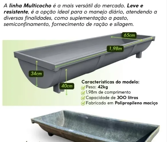 Cochos para ração/ sal ou proteinado