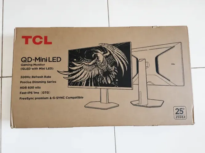 Monitor Gamer MiniLED TCL 25" 300Hz FHD Novo na Garantia de 1 Ano e Nota Fiscal.