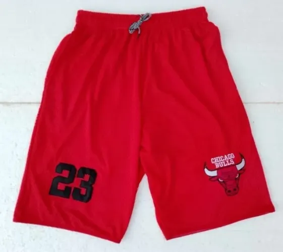 bermuda basquete bordada com bolsos
