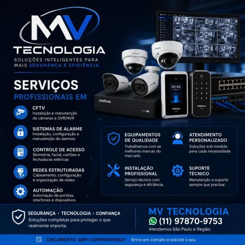 Instalação e manutenção de sistemas de segurança e tecnologia