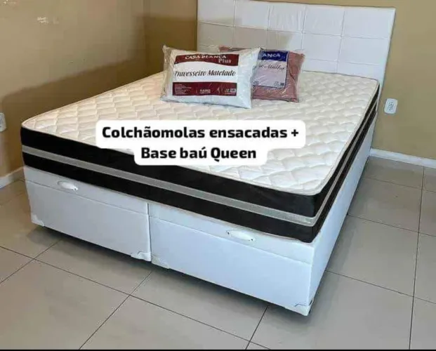 Box baú Queen + colchão molas ensacadas!! Mega promoção 