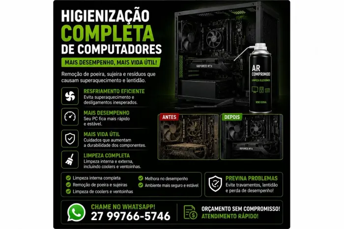 Limpeza e Higienização de Pc | Seu computador mais frio 