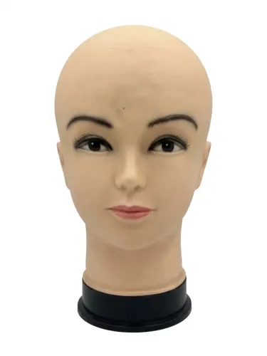 Lote com 16 cabeças de manequins careca PVC