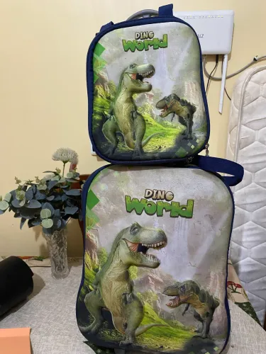 Mochila + Lancheira Dinossauro 