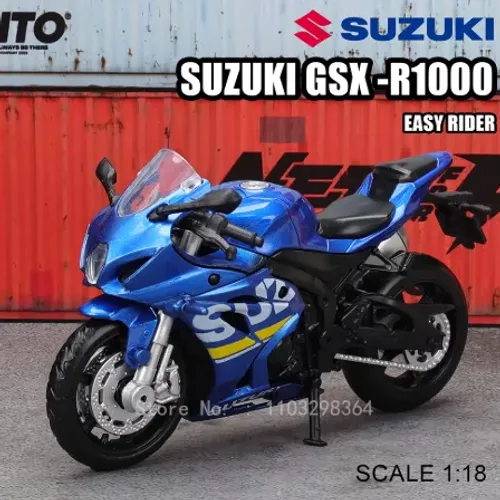 Suzuki GSX-R1000 Miniatura Colecionável - Rica em Detalhes