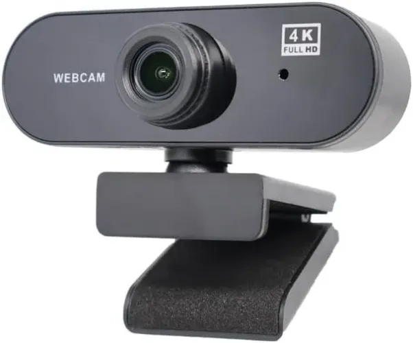 Webcam Full Hd 4K Para Notebook E Pc Com Microfone Embutido