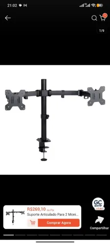 Suporte para 2 monitores
