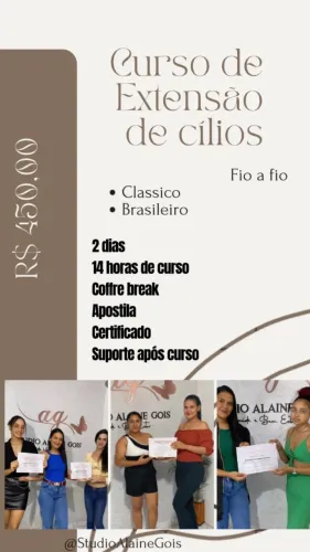 Curso de extensão de cílios