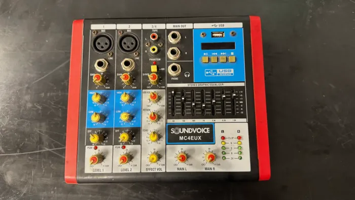 Mesa De Som Soundvoice Mc4eux Com Bag E Cabo De Energia