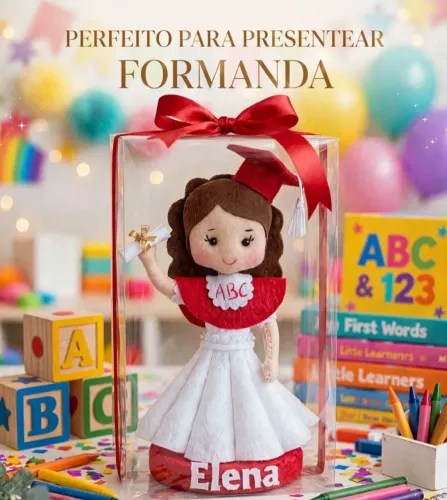 Presente perfeito pra sua formanda , uma linda lembraca pra um momento especial,.