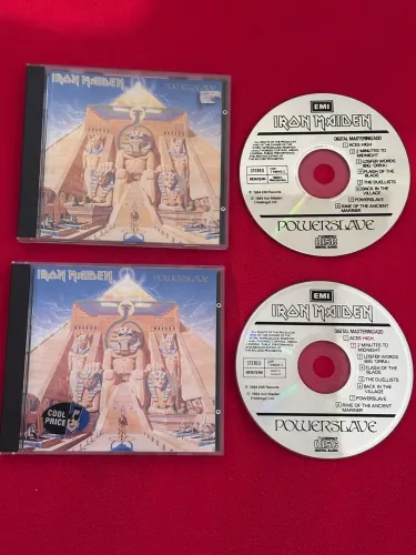 Iron Maiden powerslave promo Lp vinil disco live tour sepultura Metallica 