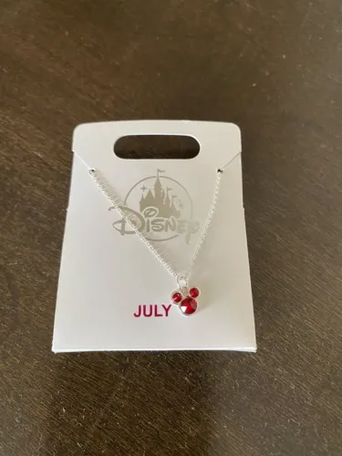 Colar Disney Mickey Mês De Aniversário Julho Com Cristal