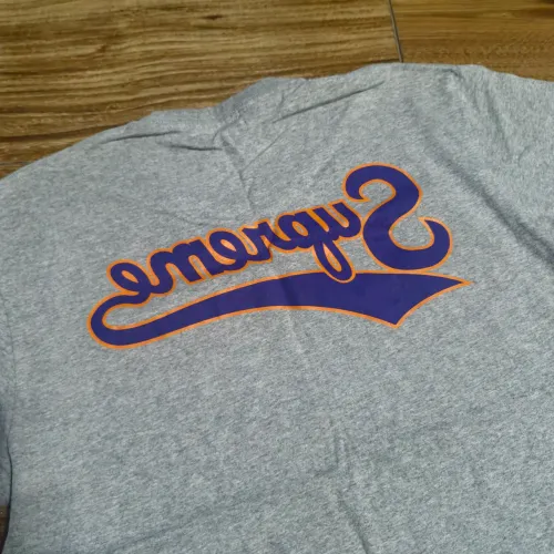 Camiseta Supreme Backwards Tee Heather Grey
