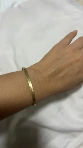 Bracelete Ouro 18k Feminino Rígido Minimalista - 5g