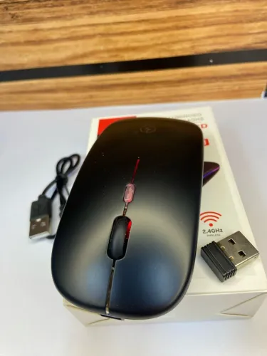 MOUSE LUMINOSO SEM FIO DE 2,4GHZ KAPBOM PRETO KA-618 an2