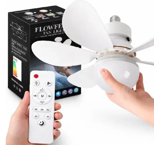 Ventilador de Teto com LED 60W + Controle Remoto