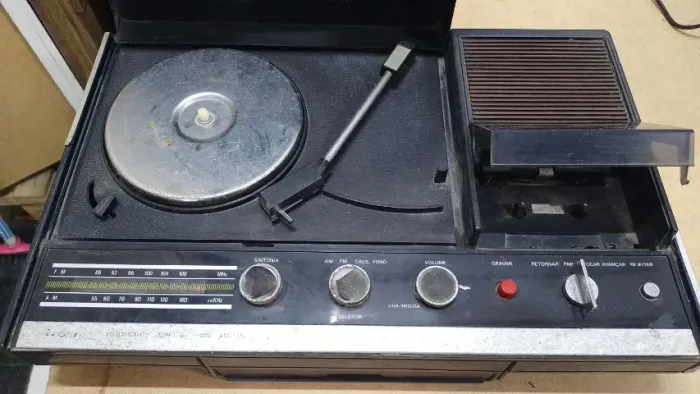 Aparelho De Som Antigo 3 Em 1 Stage Para Restauro Ou Peças - Década de 80