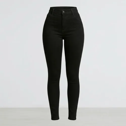 Calças Jeans Skinny Cintura Alta