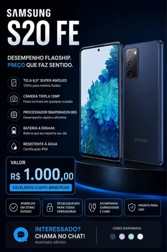 Samsung S20 FE - R$ 1.000