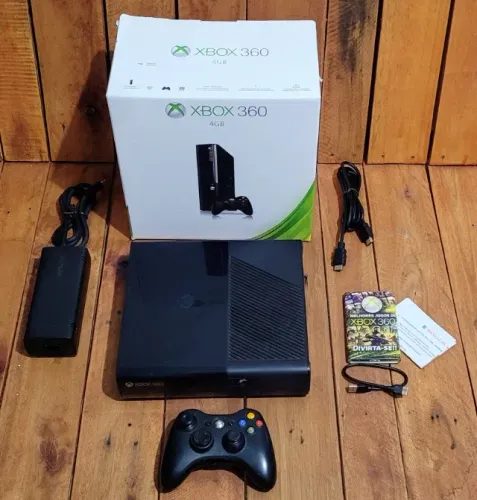 Xbox 360 Super Slim Completo na Caixa Com Todos Acessorios + HD Lotado De Jogos!! Entrego