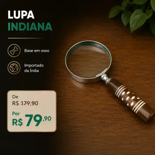 Lupa com base de osso importada da Índia