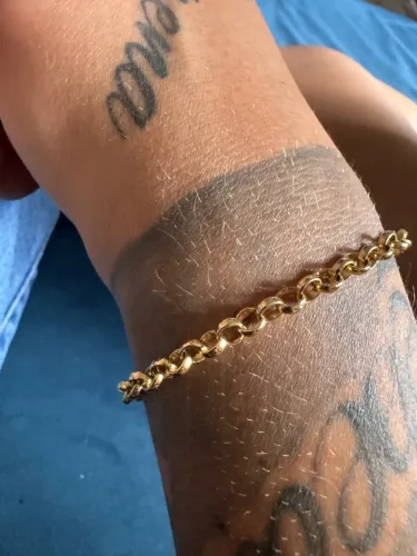 Pulseira elo português banhada a ouro