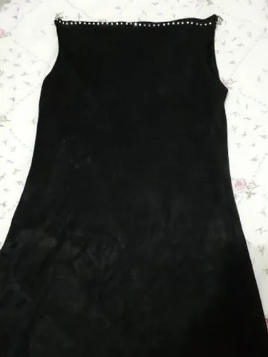 Vestido preto, longuete, tamanho M