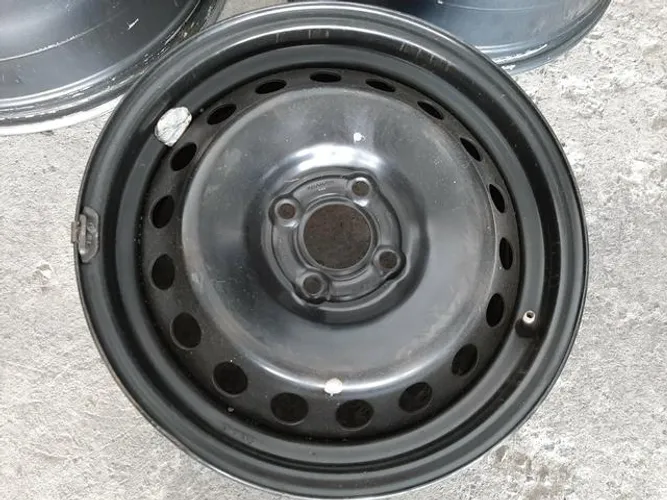 Roda de Ferro aro 15 Sandero Preta estepe Renault 4X100