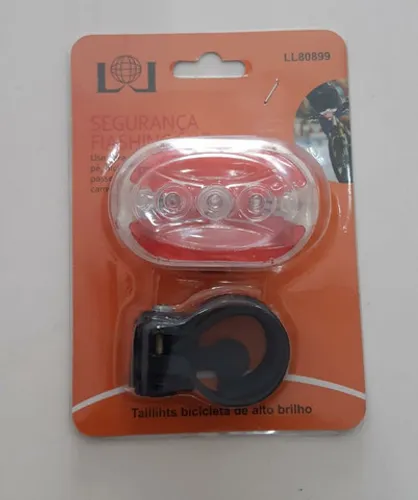 Lanterna Led Traseira p/ bike (Pilha)