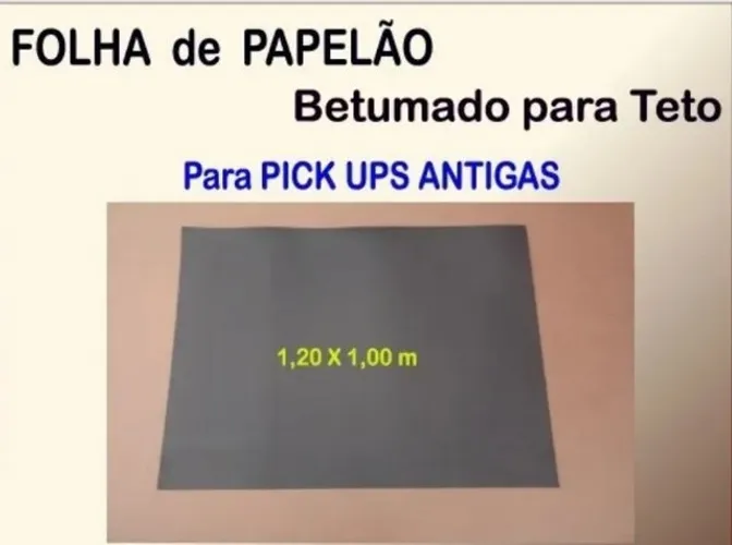 Folha De Papelão Betumado Para Teto Pick Ups Antigas Cinza