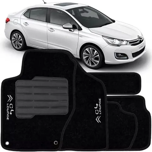 Jogo Tapete Preto Carpete - Citroen C4 Lounge