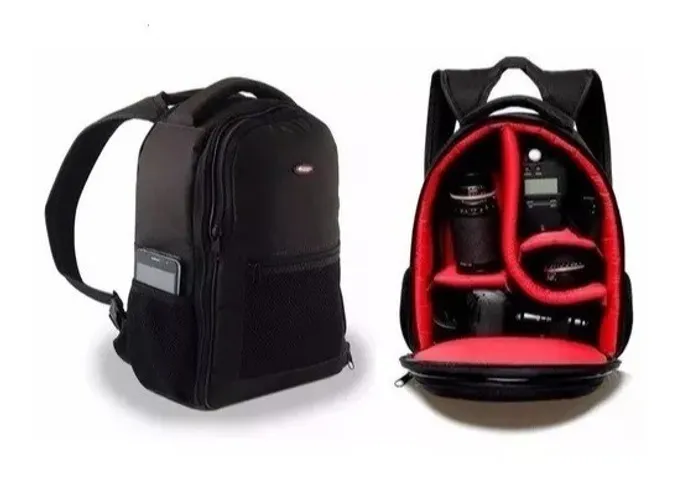 Mochila Fotográfica P/ Câmera Nikon, Canon, Sony e Outras Marcas