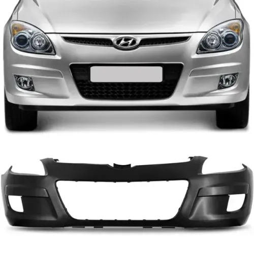 Parachoque Hyundai I30 2009 à 2012 - Perua SW - Furo Farol Auxiliar - Preto Liso - TYG
