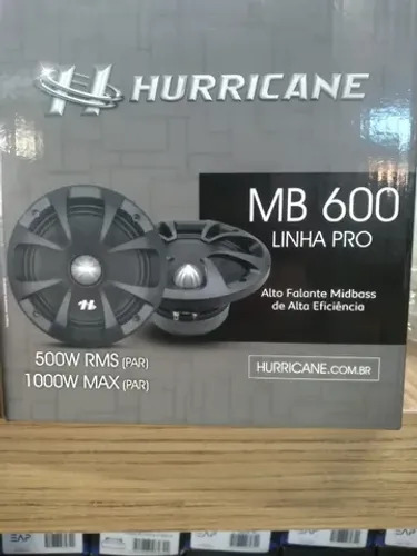 Par de alto falantes Hurricane 6" midbass MB 600 500rms 1000w (Par) Novo 1 ano de garantia