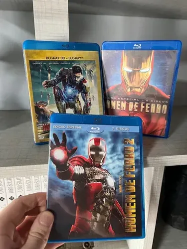 coleção trilogia blu ray iron man homem de ferro