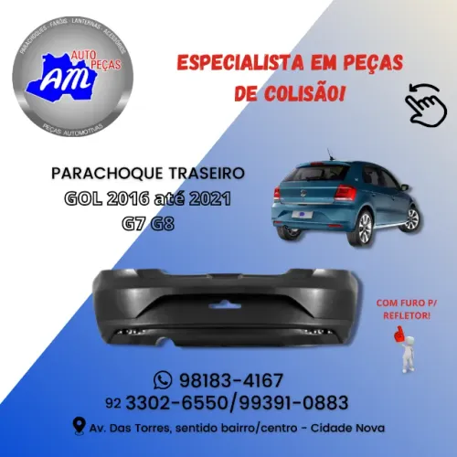 parachoque traseiro gol g7 g8
