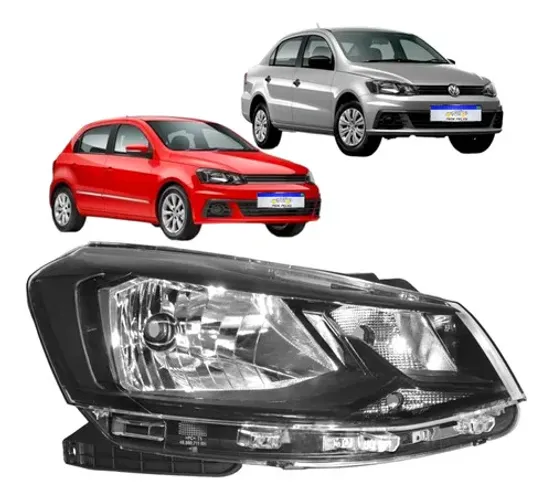 Farol Volkswagen Gol Voyage G7 2017 2018 Simples Novo L.d