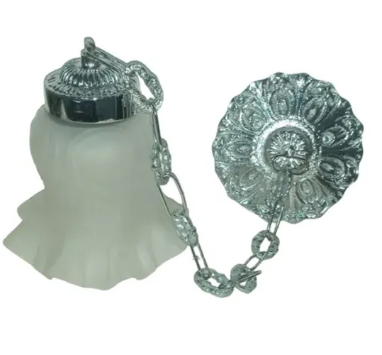 1 lustre pendente de quarto ou corredor com banho prata