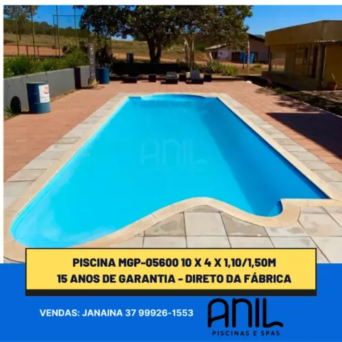 Ja - Piscina de fibra 10 metros por 4metros