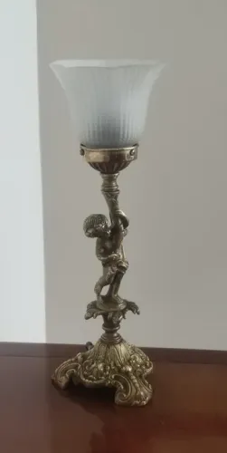 Luminária de mesa abajur de bronze