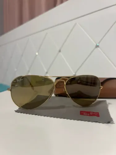 Ray-Ban Aviator Gradient Dourado 58 Original C/ Estojo - R$399