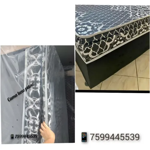 Cama box luxo com pillow, preço de à vista em 3 × sem juros no cartão