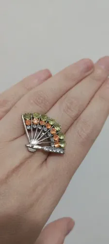 Lote de anéis reguláveis (5 anéis strass)