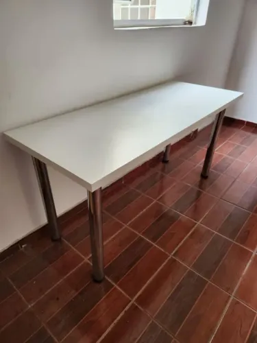 Mesa Branca Retangular