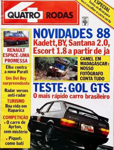 Gol GTS 1987 - Revista Quatro Rodas com teste