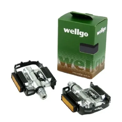 Pedal de Encaixe Clip Mountain-Bike Wellgo C002 9/16 Com Plataforma E Encaixe Clip 8231