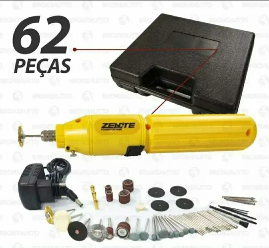 MICRO RETIFICA BIVOLT COM 62 ACESSORIOS e MALETA - PRONTA ENTREGA
